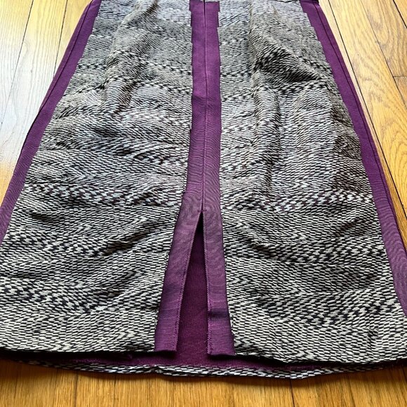 Ports 1961 Size 8 Silk Purple Silver Tiered Sleeveless Pencil Cocktail Dress - Picture 12 of 13